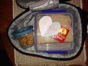 A note in the lunchbox is always a nice surprise.