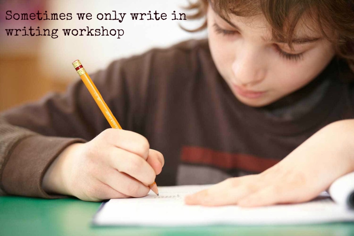 Sometimes we only write in writing workshop