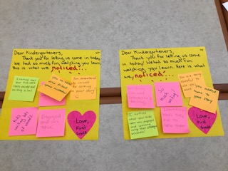 Photo of notes of appreciation to share with colleagues.